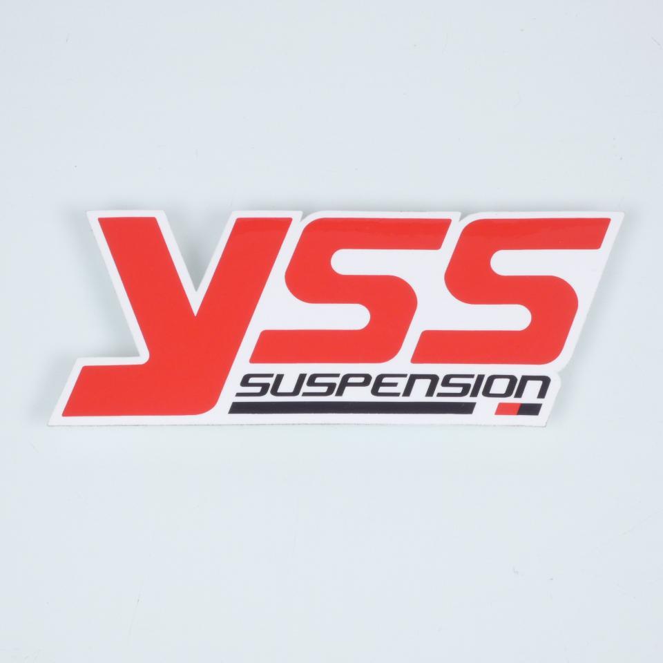 Autocollant stickers YSS Suspension rouge blanc noir pour moto 50x115mm l'unité