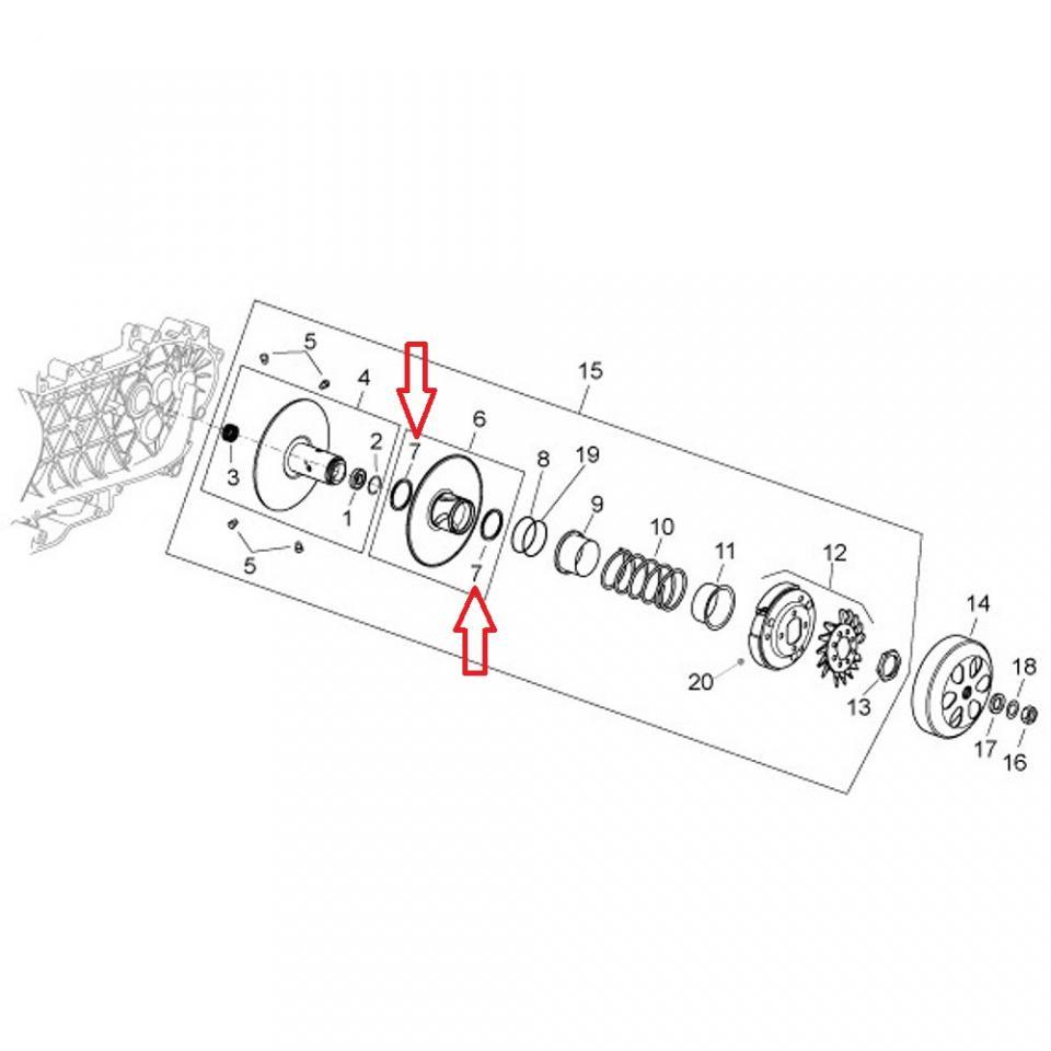 Joint spi moteur origine pour Scooter Aprilia 125 Mojito 1999 à 2009 431089 / 41x48x4mm Neuf