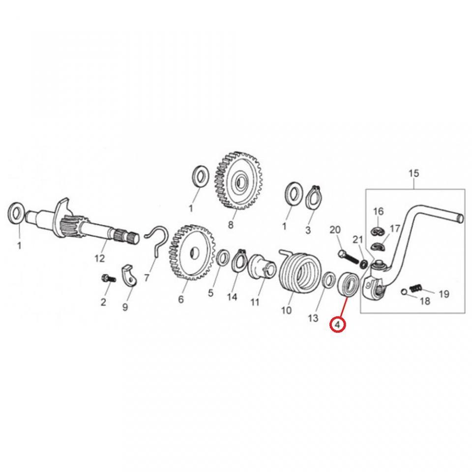 Joint spi d'axe de kick 15x26x5mm pour moto Aprilia 50 RX 2006 à 2016 847074