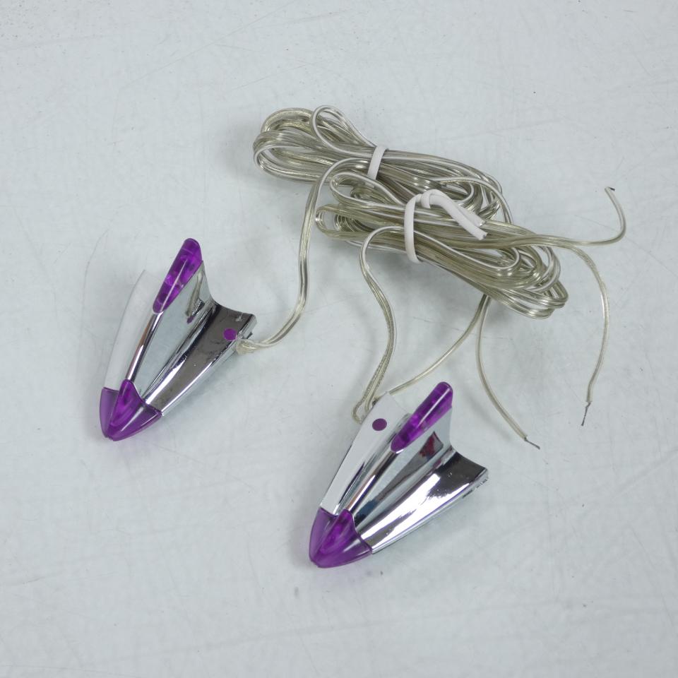 Paire feu décoratif FIGHTER violet Teknix pour moto scooter 12V Neuf