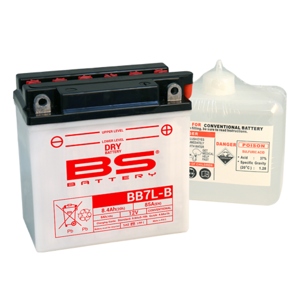 Batterie BS Battery pour Auto Yamaha Après 2001 YB7L-B / 12V 8Ah Neuf