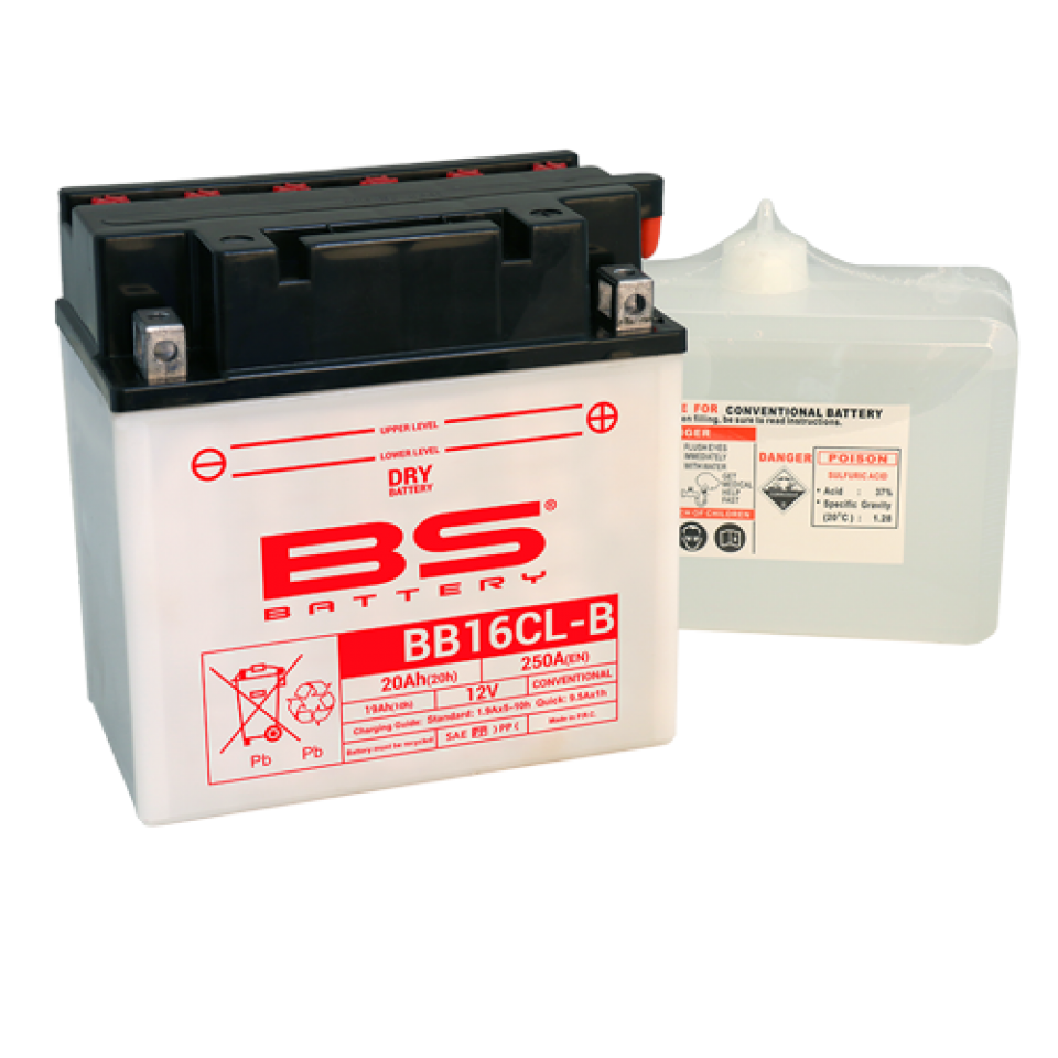 Batterie BS Battery pour Quad Bombardier 500 Traxter Max 4X4 2003-2004 YB16CL-B / 12V 19Ah Neuf