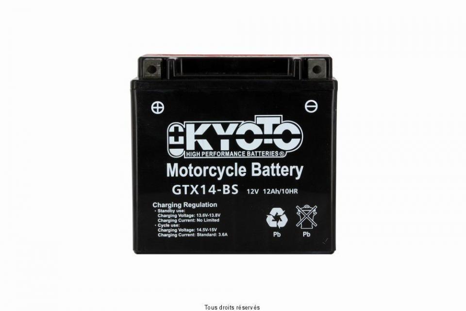 Batterie Kyoto pour Moto Aprilia 1000 ETV caponord 2001 à 2007 YTX14-BS / 12V 12Ah Neuf