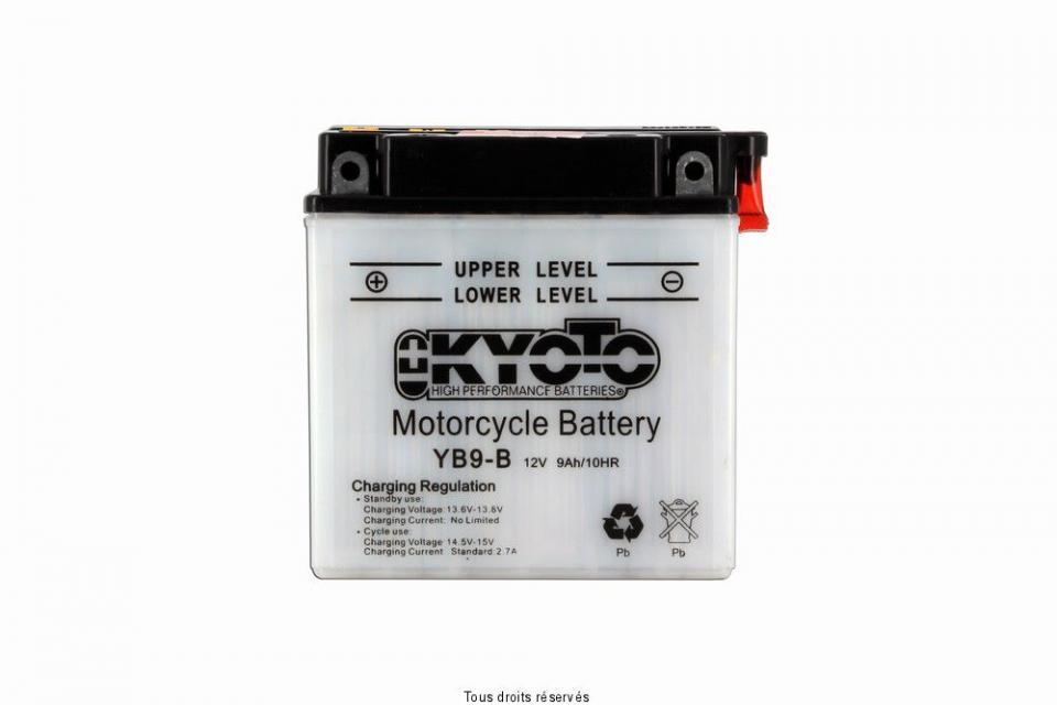 Batterie Kyoto pour Scooter Cagiva 125 Cucciolo 2000 à 2001 YB9-B / 12V 9Ah Neuf