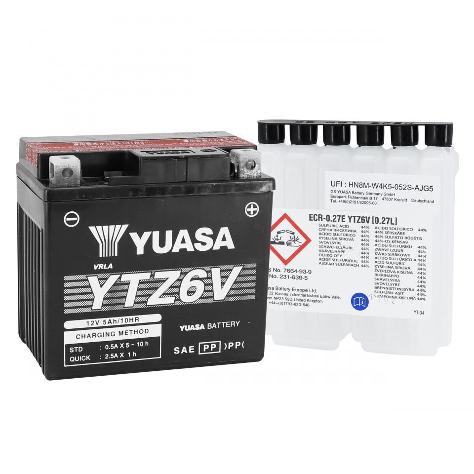 Batterie Yuasa pour Moto Yamaha 125 LTS C-D Elight 2017 à 2022 Neuf