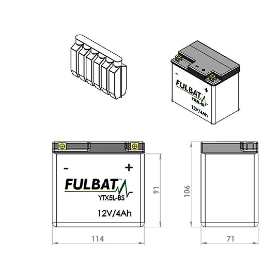 Batterie Fulbat pour Moto Yamaha 230 Tt-R 2005 à 2006 Neuf