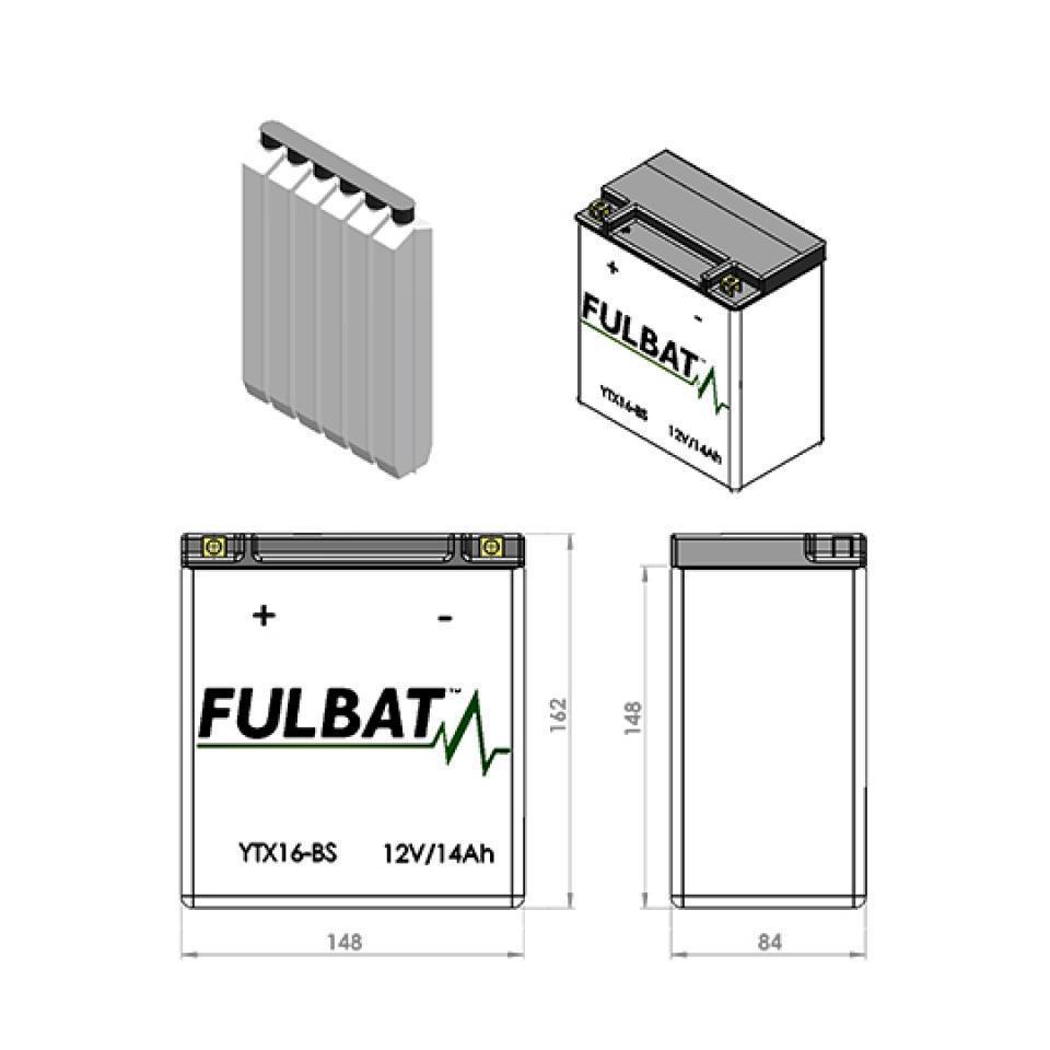 Batterie Fulbat pour Moto Kawasaki 1600 VN classic 2003 à 2008 Neuf
