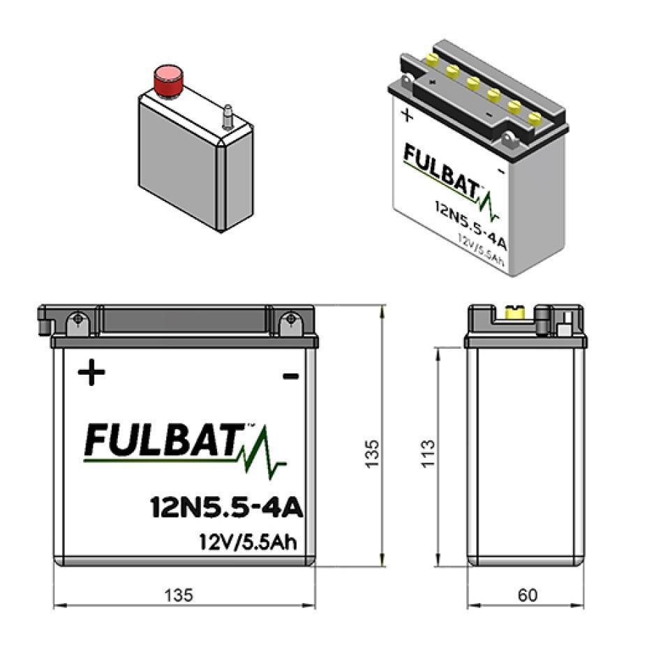 Batterie Fulbat pour Moto Yamaha 125 MT ABS 2015 à 2000 Neuf