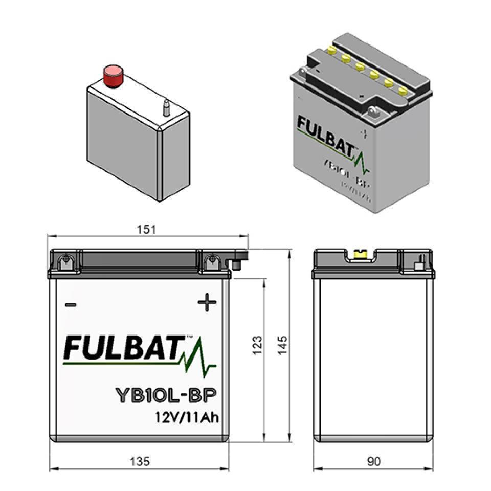 Batterie Fulbat pour Scooter Piaggio 125 X9 2000 à 2002 Neuf