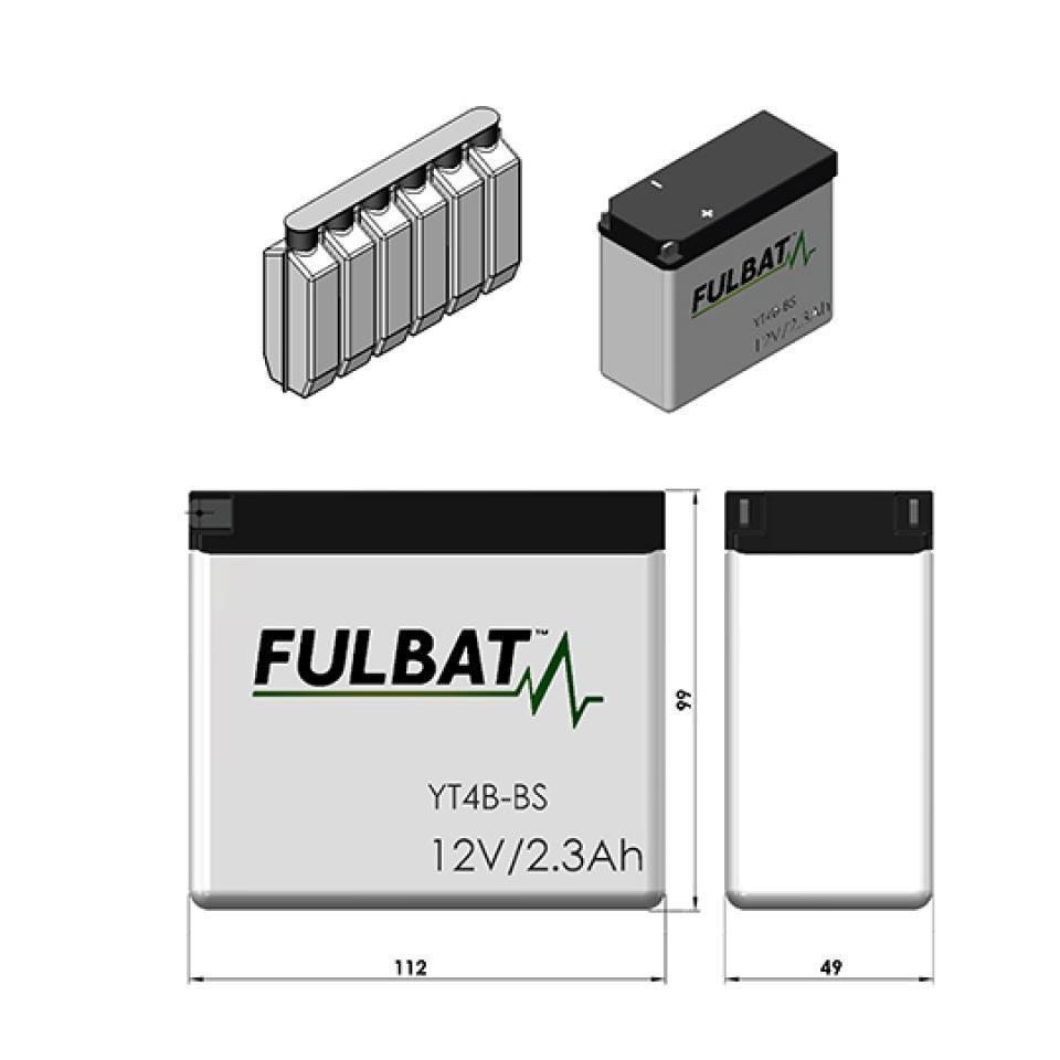 Batterie Fulbat pour Moto Yamaha 110 Tt-R E 2008 à 2000 Neuf