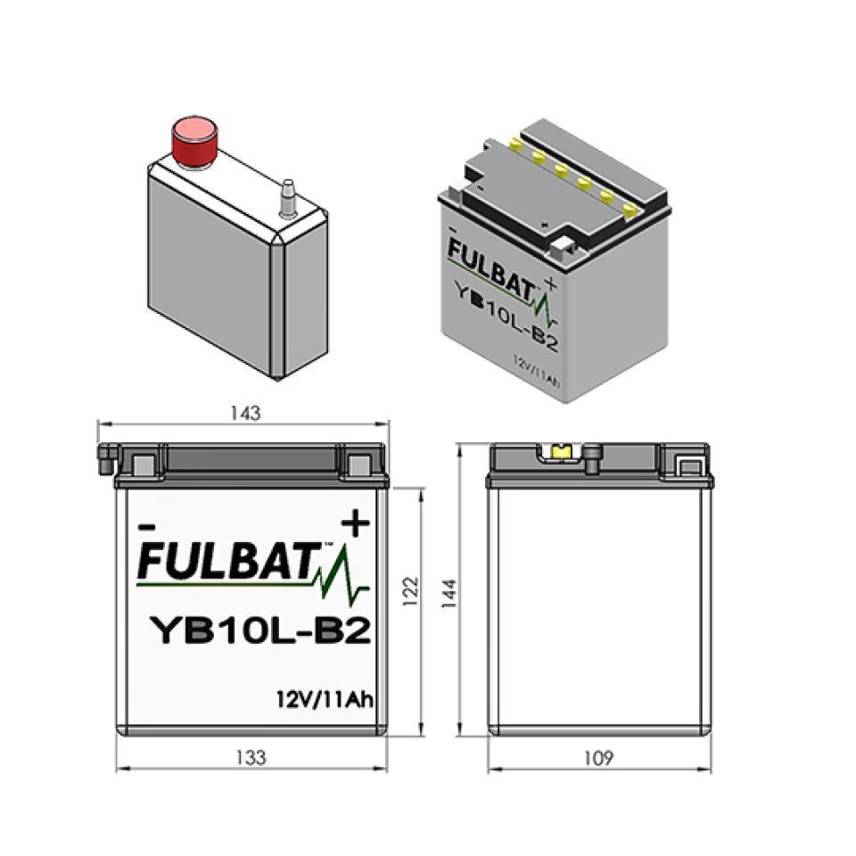 Batterie Fulbat pour Moto Kawasaki 185 KLF 1987 Neuf