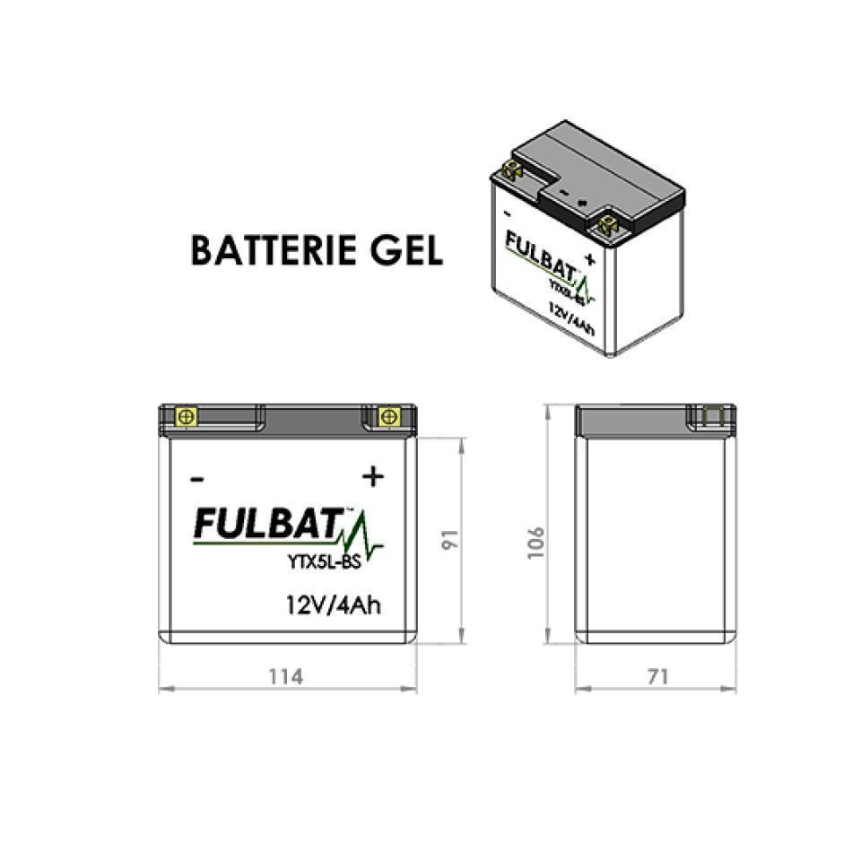 Batterie Fulbat pour Scooter Peugeot 110 VOX 2012 à 2013 Neuf