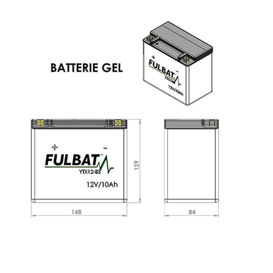 Batterie Fulbat pour Scooter Piaggio 125 Vespa Gts Super 2009 à 2015 Neuf