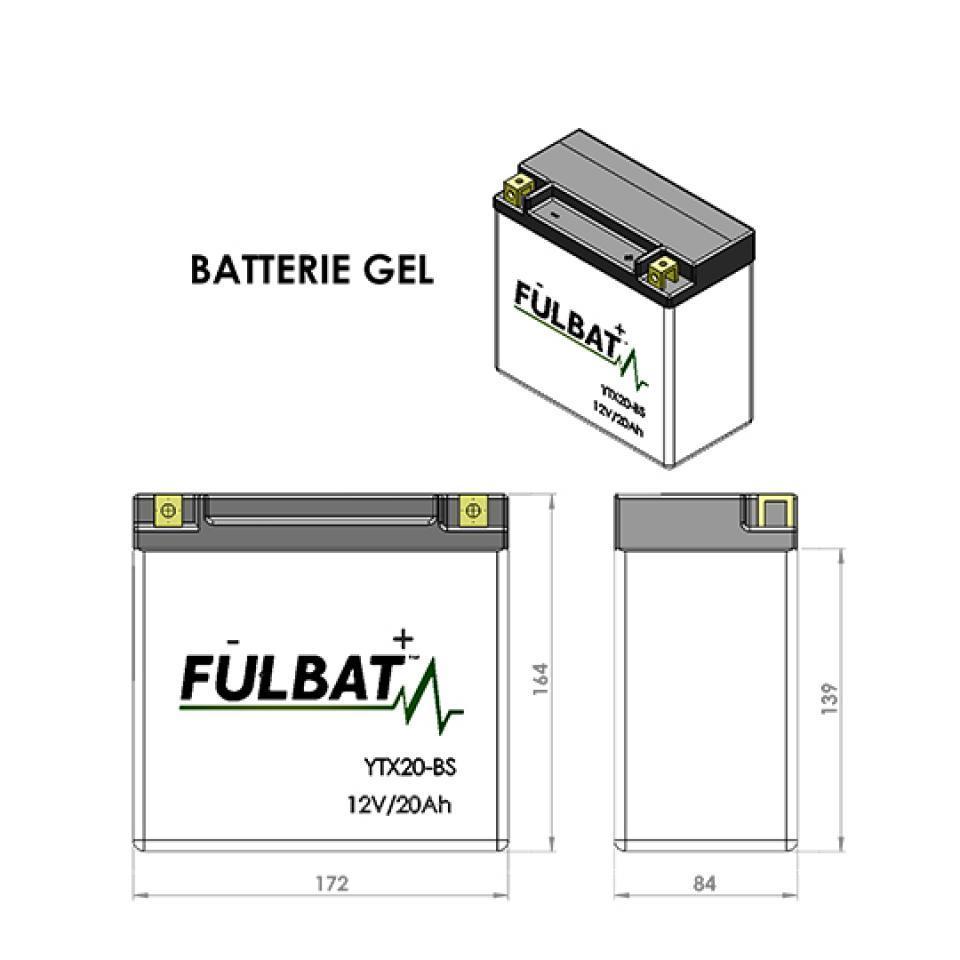 Batterie Fulbat pour Moto Voxan 1000 Roadster 1999 à 2008 Neuf