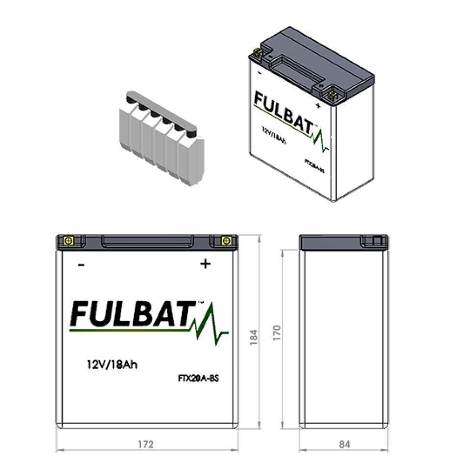 Batterie Fulbat pour Moto Moto Guzzi 1200 Griso 2007 à 2015 Neuf