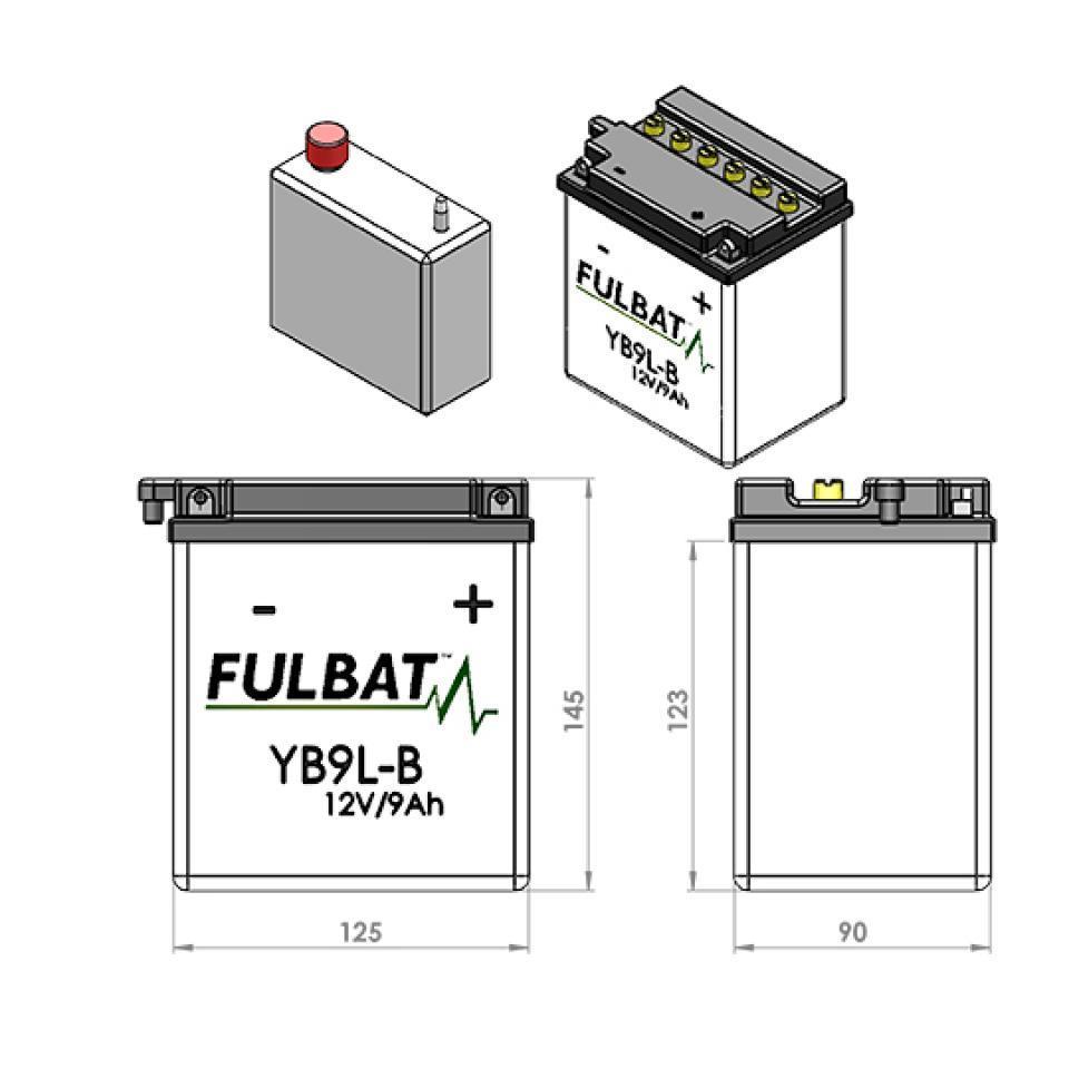 Batterie Fulbat pour Moto Suzuki 250 Tu X Volti 1995 à 2000 Neuf