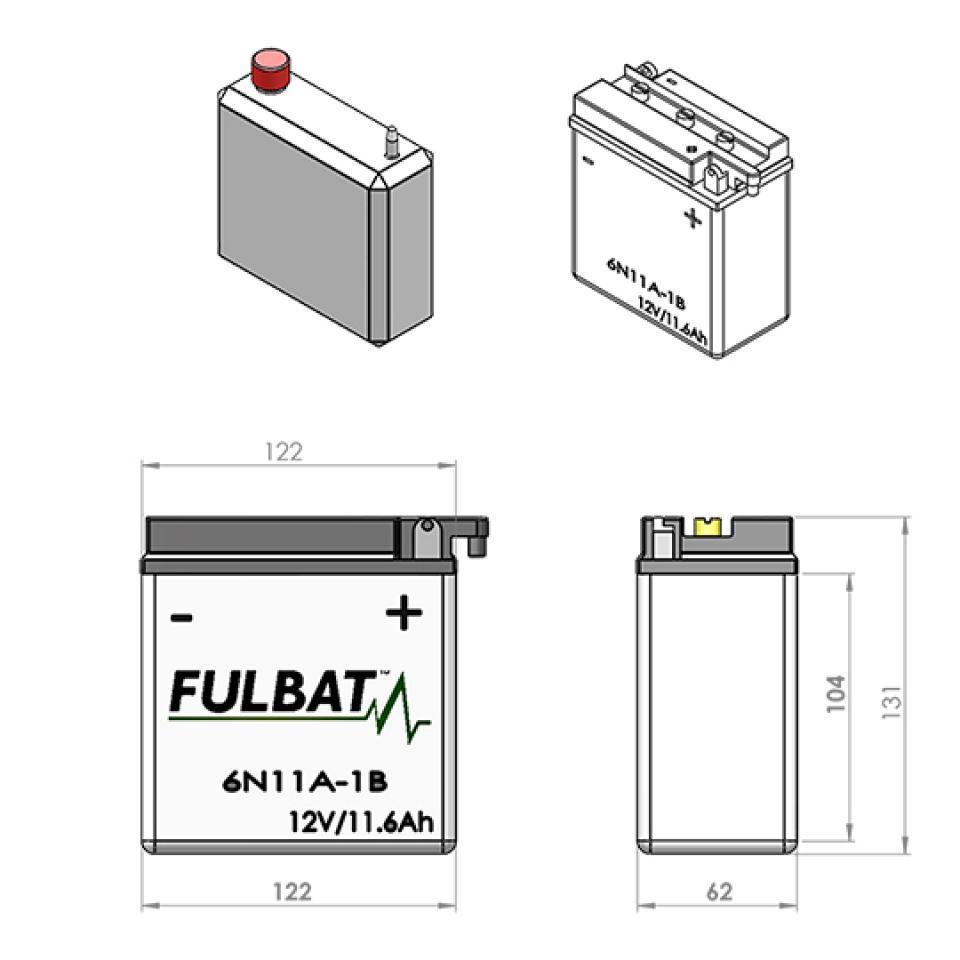 Batterie Fulbat pour Moto Laverda 125 Sport 1980 à 1982 Neuf