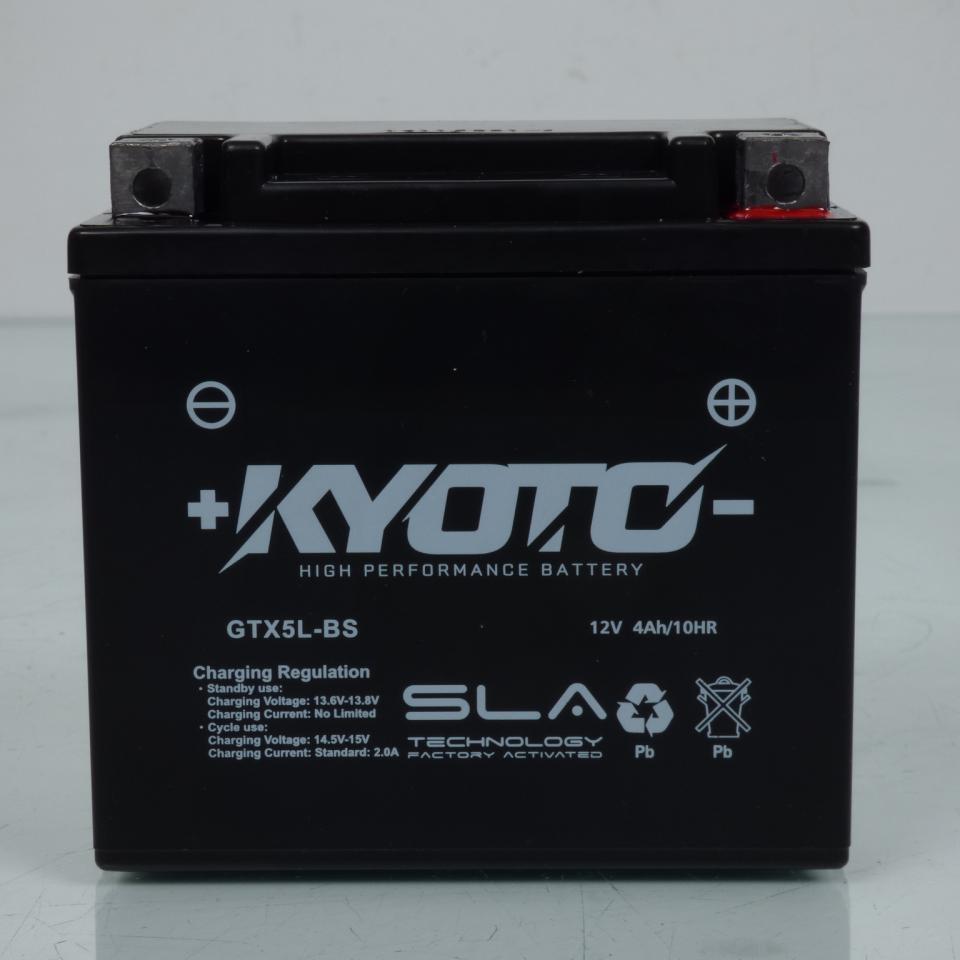 Batterie Kyoto pour Moto Honda 125 Cg W 1998 à 2000 YTX5L-BS / 12V 4Ah Neuf