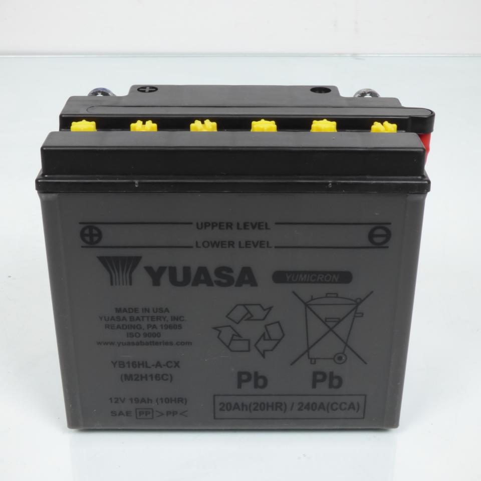 Batterie Yuasa pour moto Harley Davidson 1340 Xlh Dyna Glide Daytona 1991 YB16HL-A-CX