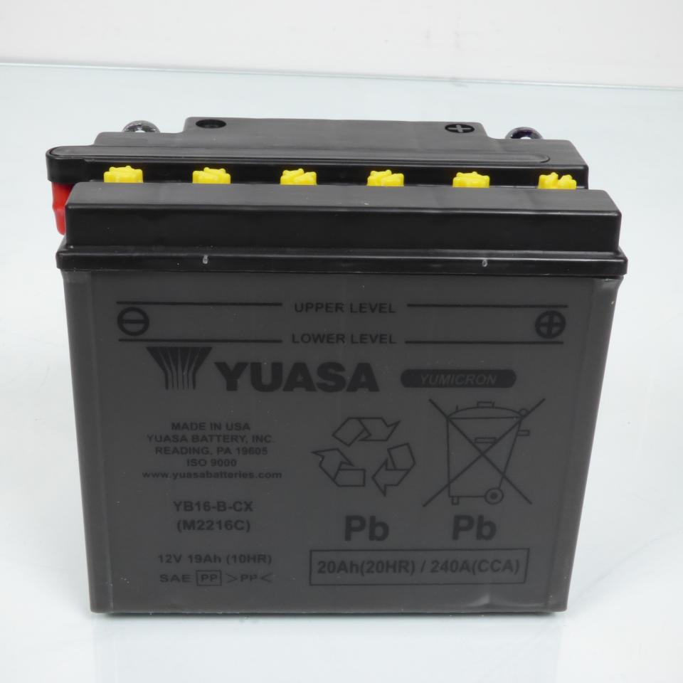 Batterie Yuasa pour moto Harley Davidson 1000 XL 1979 à 1985 YB16-B-CX 12V 19Ah Neuf