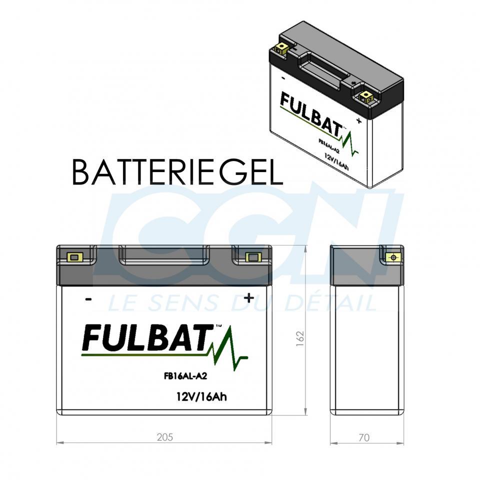Batterie Fulbat pour Moto Yamaha 750 XV Virago 1992 à 1997 Neuf