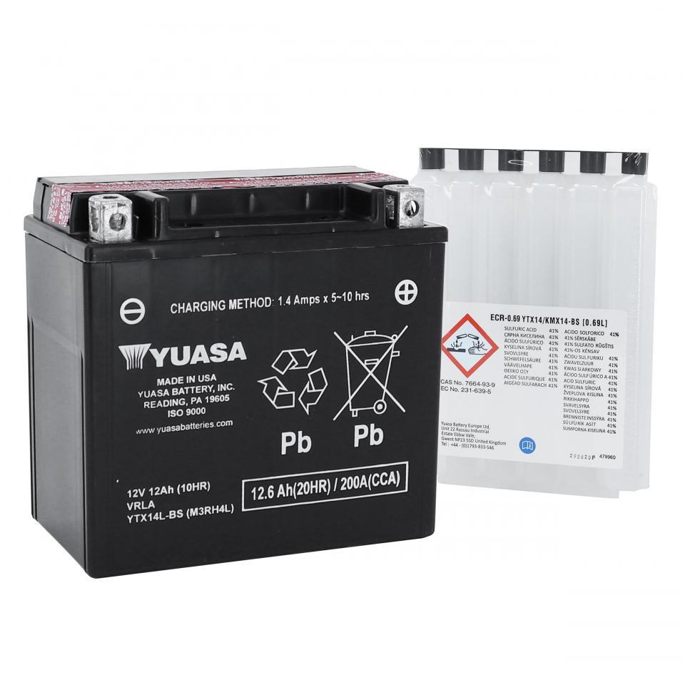 Batterie Yuasa pour Scooter Suzuki 650 An Burgman K6-L0 2006 à 2010 YTX14L-BS / 12V 12Ah Neuf
