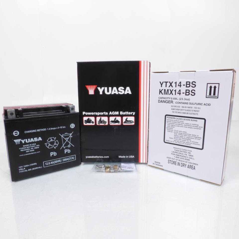 Batterie Yuasa pour Scooter Suzuki 650 An Burgman K6-L0 2006 à 2010 YTX14L-BS / 12V 12Ah Neuf