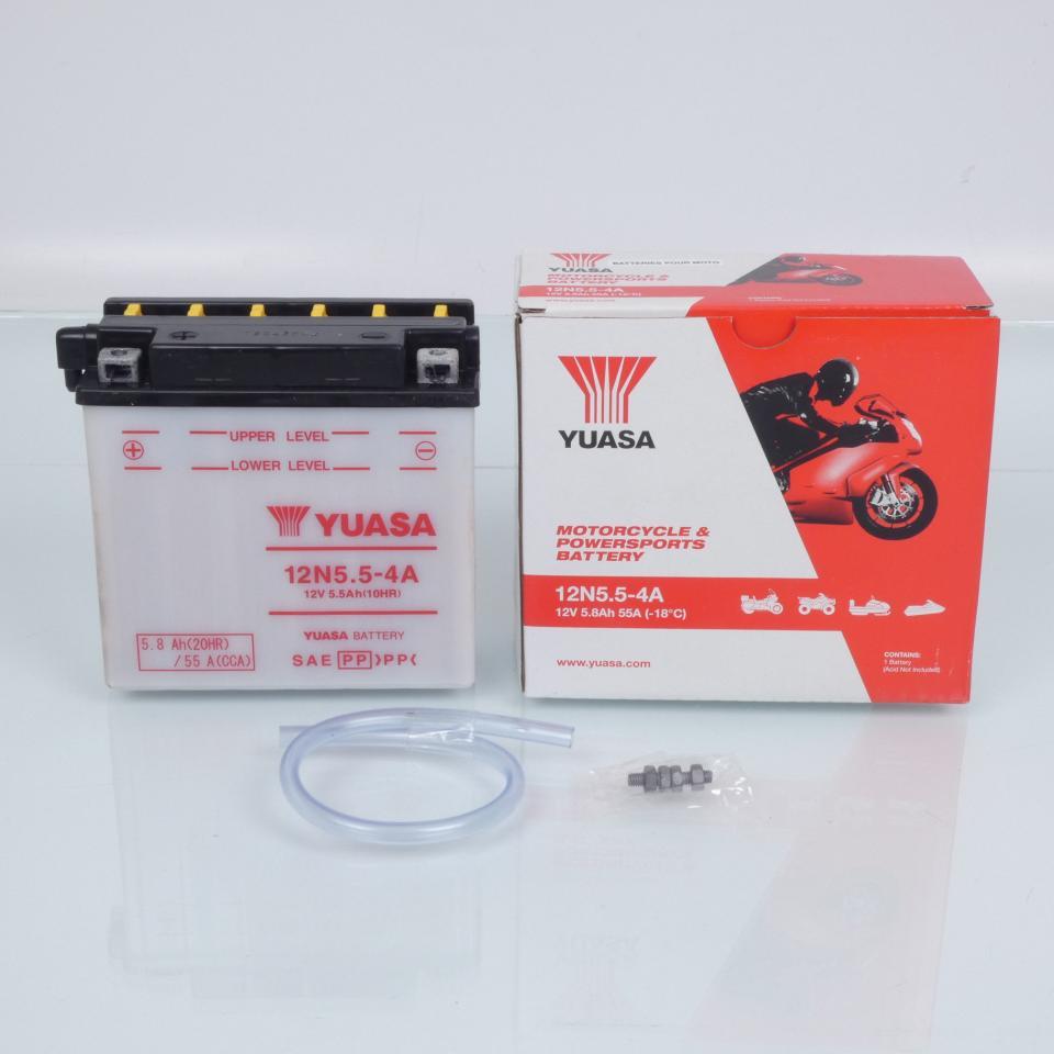 Batterie Yuasa pour Moto Cagiva 125 Roadster 1996 à 1999 12N5.5-4A / 12V 5.8Ah Neuf