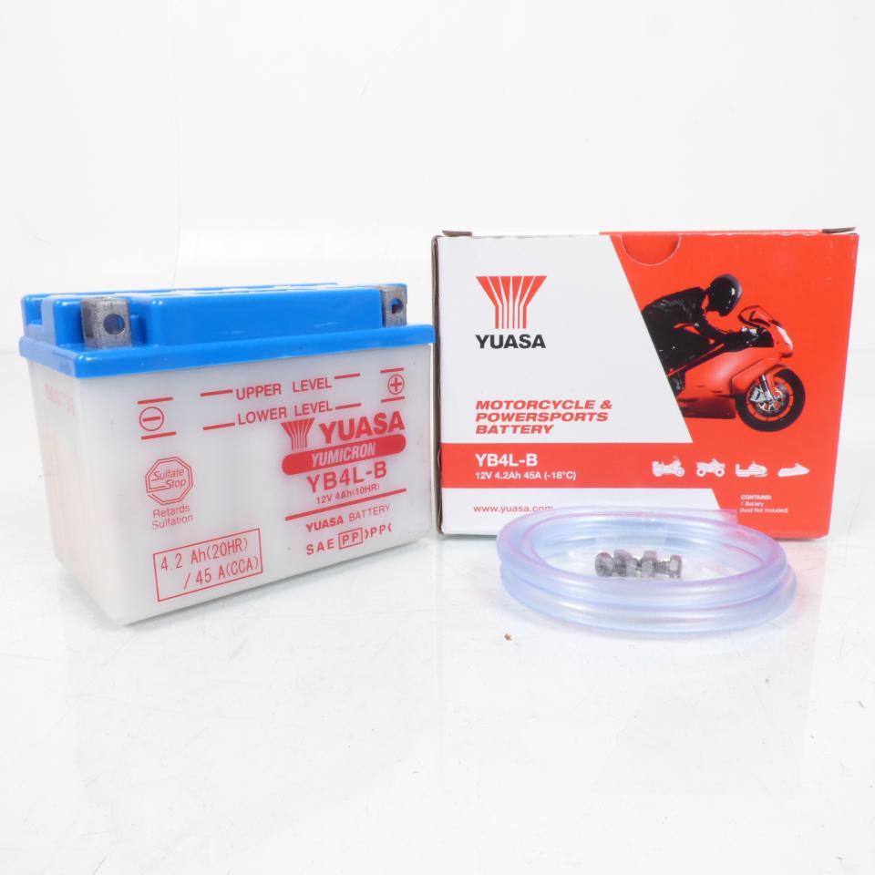 Batterie Yuasa pour Moto Derbi 50 Senda Sm Drd Racing Ltd 2005 YB4L-B / 12V 4Ah Neuf