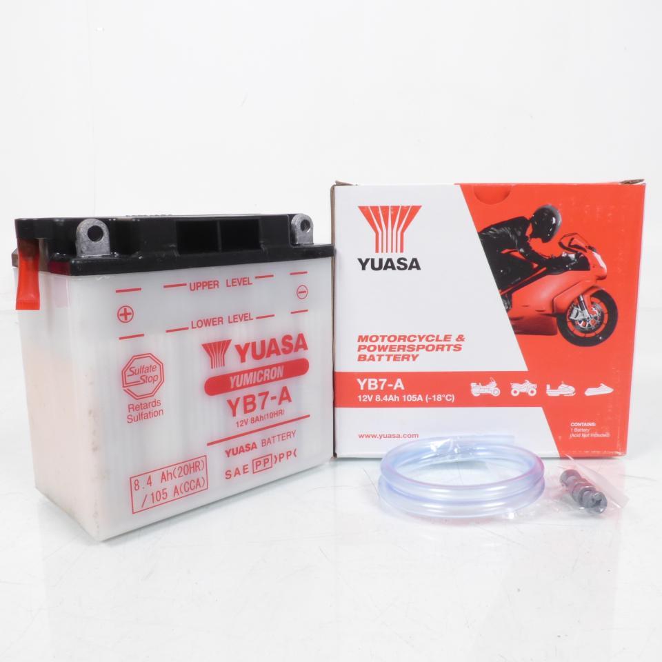 Batterie Yuasa pour Moto Suzuki 125 GS ES 1982 à 1990 YB7-A / 12V 8Ah Neuf