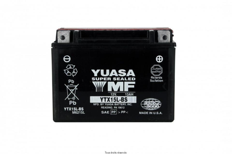 Batterie Yuasa pour Quad Bombardier 650 Ds 4X2 2000 à 2003 YTX15L-BS / 12V 13Ah Neuf