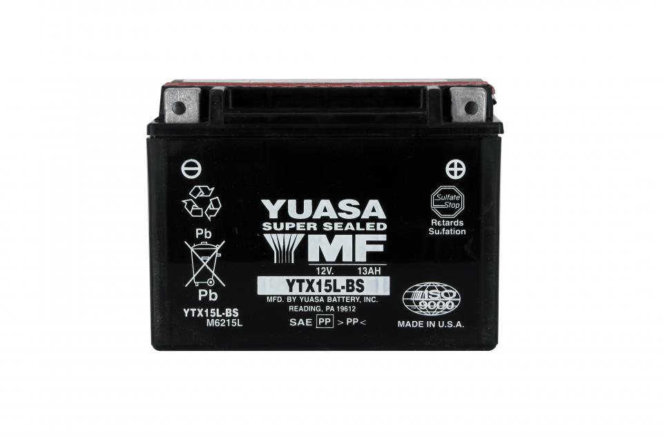 Batterie Yuasa pour Quad Bombardier 650 Ds 4X2 2000 à 2003 YTX15L-BS / 12V 13Ah Neuf