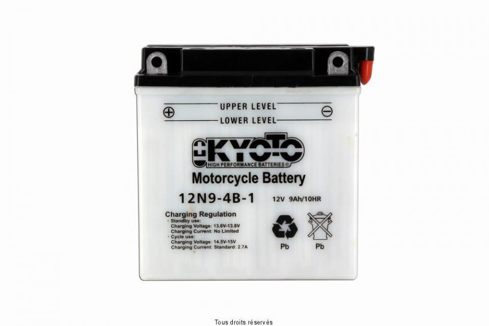 Batterie Kyoto pour Moto Honda 125 CB 1982 à 1986 12N9-4B-1 / 12V 9Ah Neuf