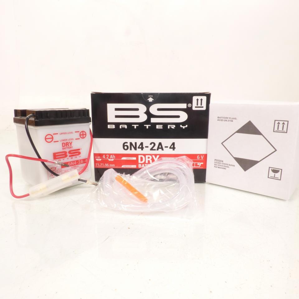 Batterie BS Battery pour Moto Honda 500 Xl Sb 1981 6N4-2A-4 / 6V 4Ah Neuf