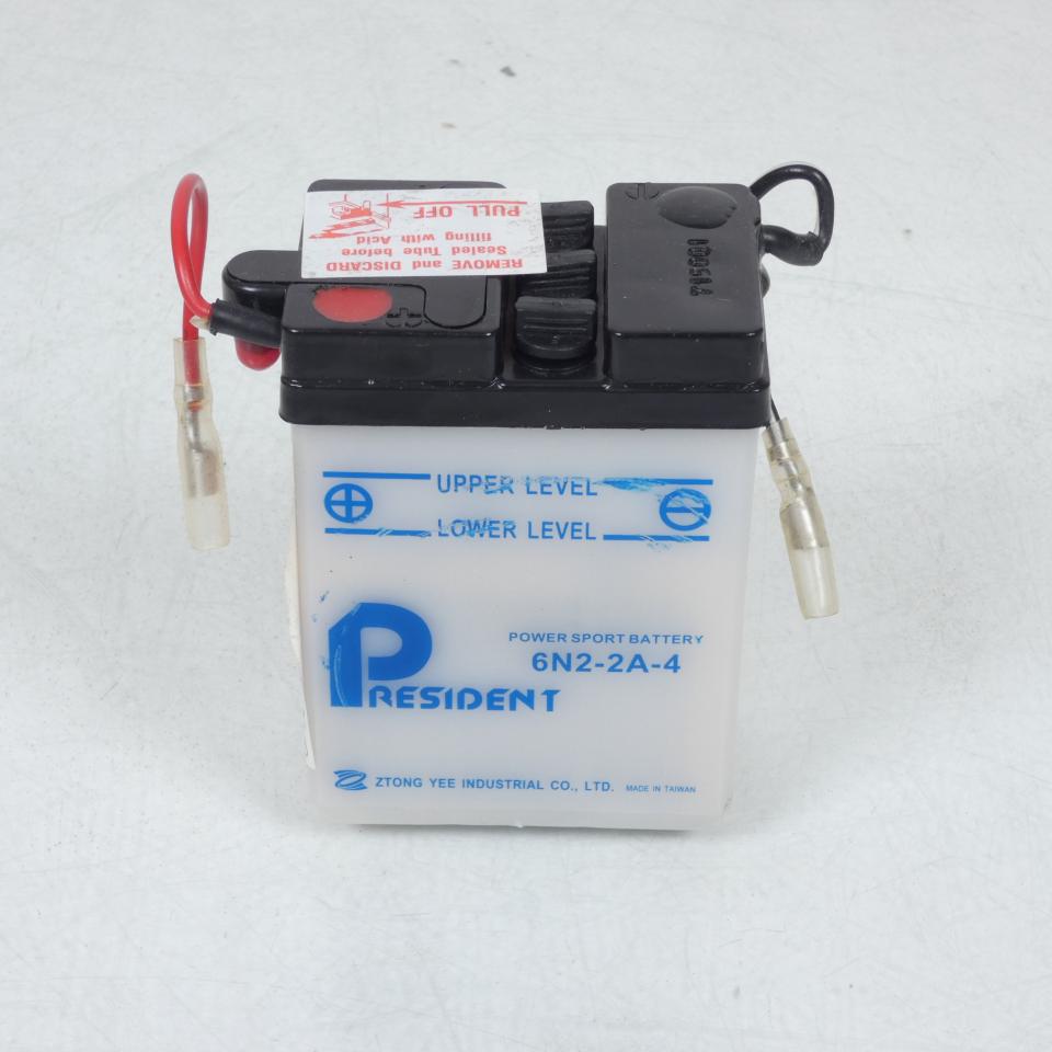 Batterie 6N2-2A-4 6V Plomb President pour moto Yamaha 350 TT 1986 à 1997 Neuf