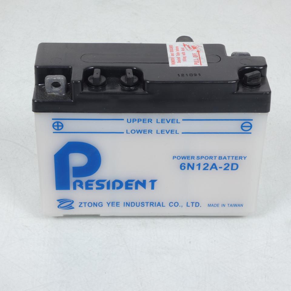 Batterie President pour moto Honda 125 CB Après 1976 B54-6A 6N12A-2D 6V 12Ah