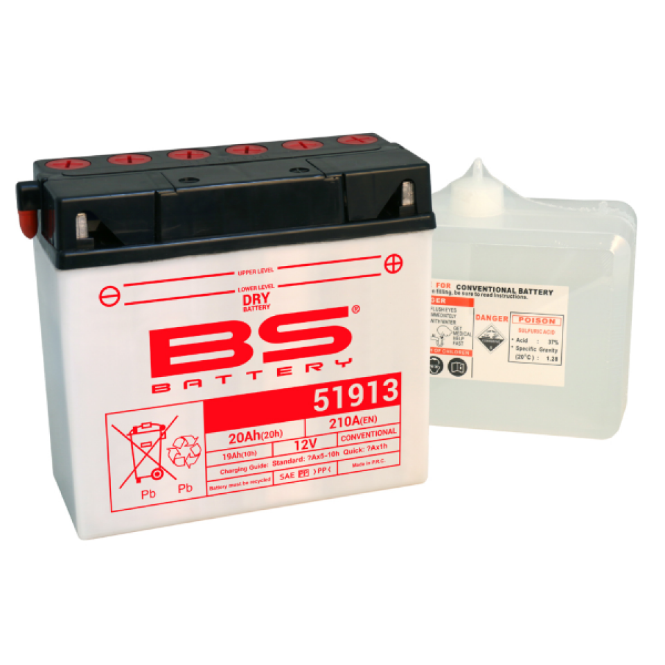 Batterie BS Battery pour moto BMW 1100 K LT Abs 1992-1999 51913 / 12V 19Ah Neuf