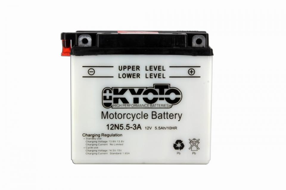 Batterie Kyoto pour moto 12N5.5-3A / 12V 5.5Ah Neuf en destockage