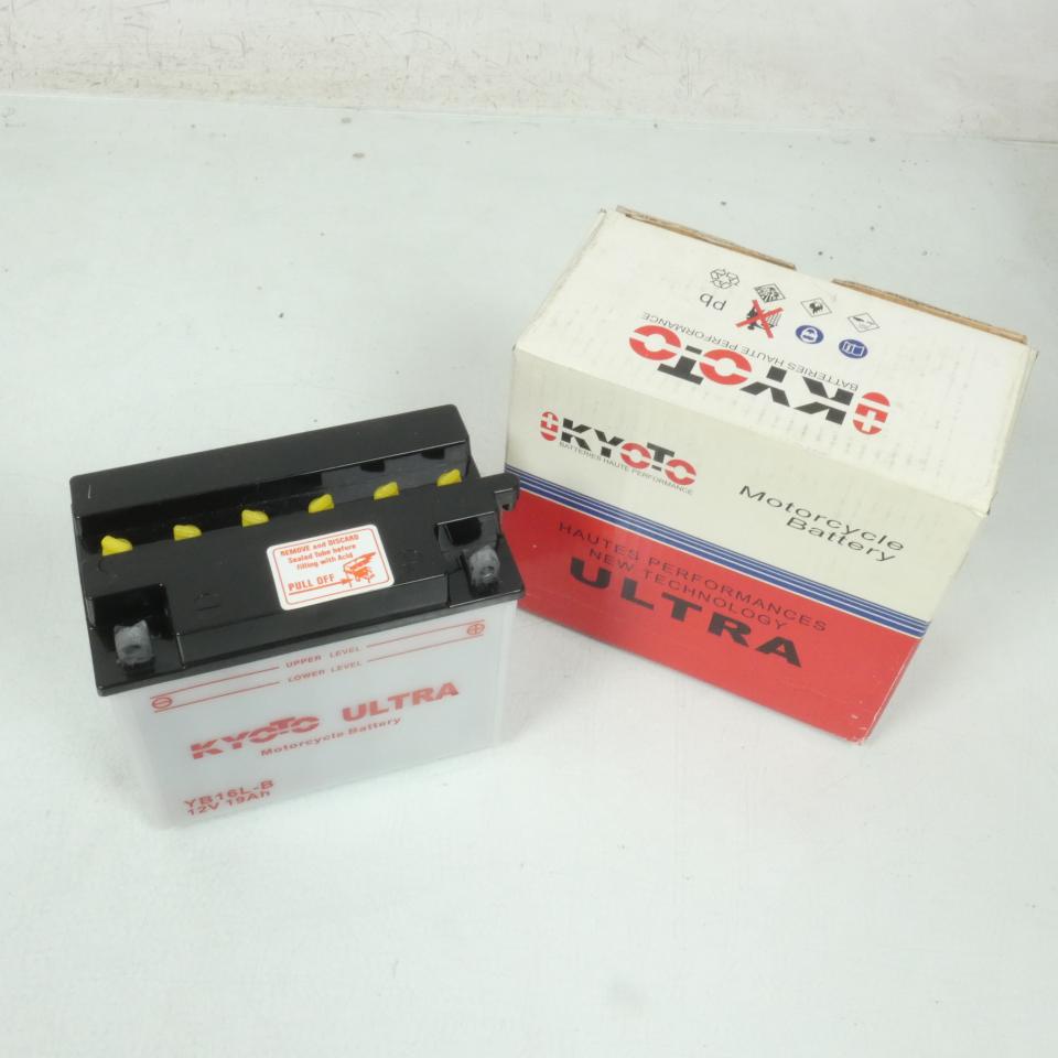 Batterie Kyoto pour Moto Kawasaki 1100 Gpz B 1982 à 1983 YB16L-B / 12V 19Ah Neuf en destockage