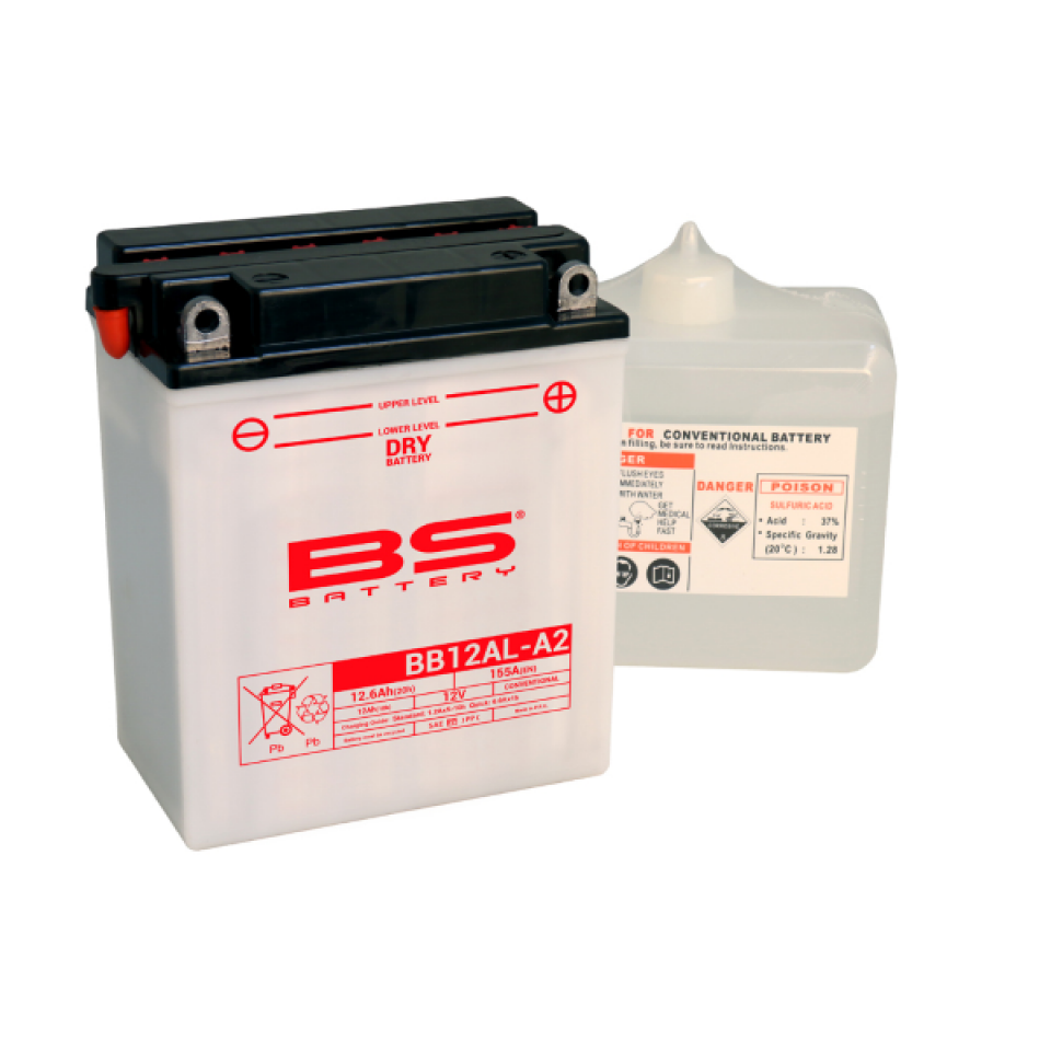 Batterie BS Battery pour Scooter Peugeot 125 Geopolis 2007 à 2012 YB12AL-A2 Neuf