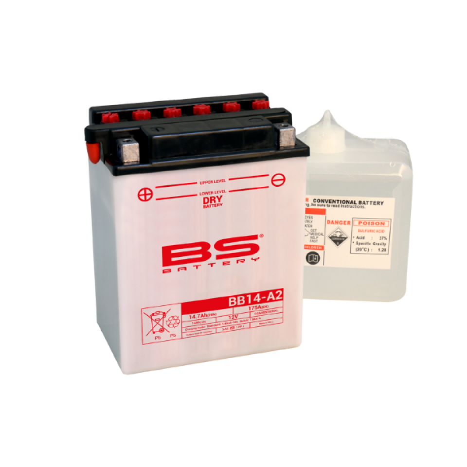 Batterie BS Battery pour Quad Hytrack 250 Hy 265 H 2004 à 2005 YB14-A2 / 12V 14Ah Neuf