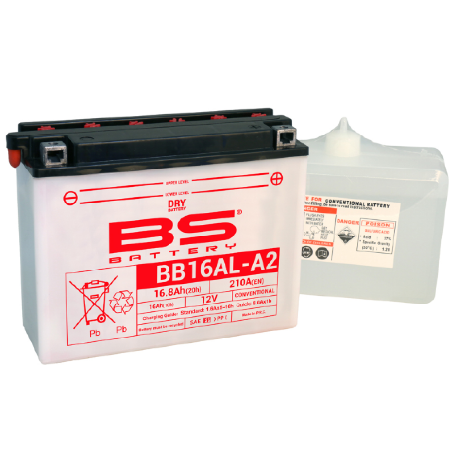 Batterie BS Battery pour moto Ducati 748 Sp Strada 1995-1999 YB16AL-A2 / 12V 16Ah Neuf