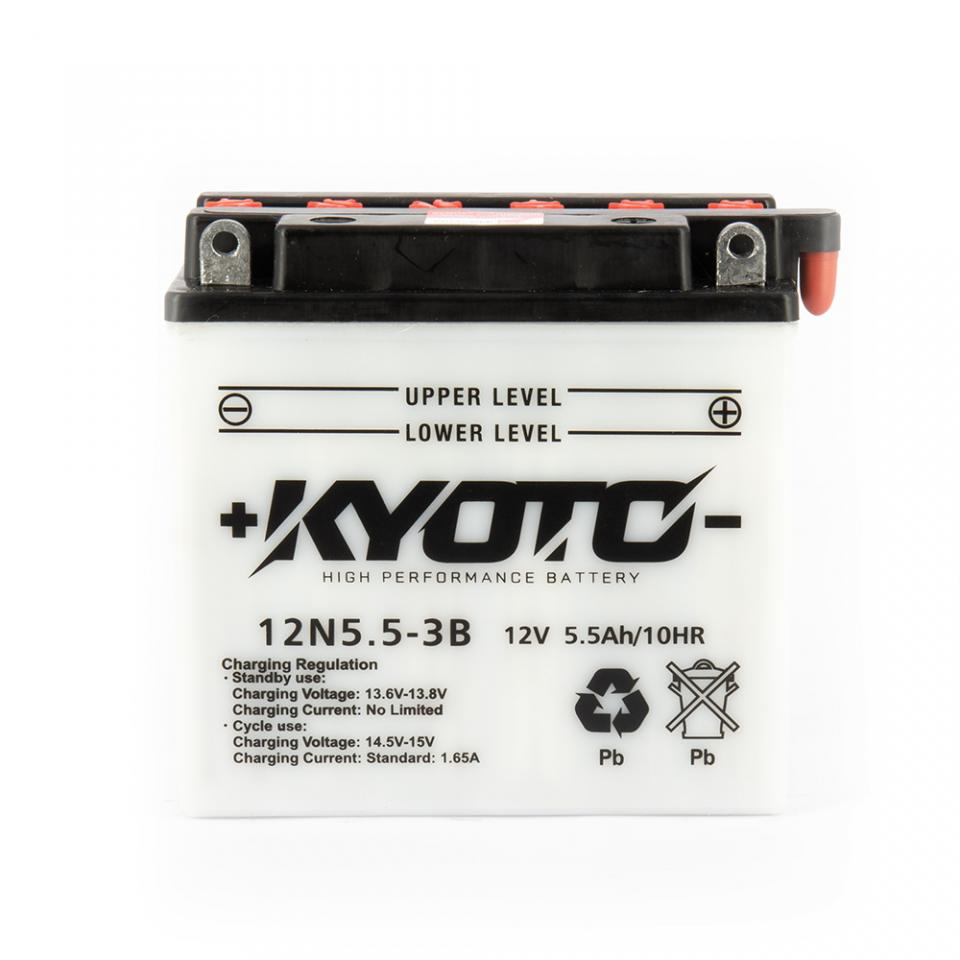 Batterie Kyoto pour Moto Yamaha 125 Rd Dx Baton 1978 à 1986 12N5.5-3B / 12V 5.5Ah Neuf