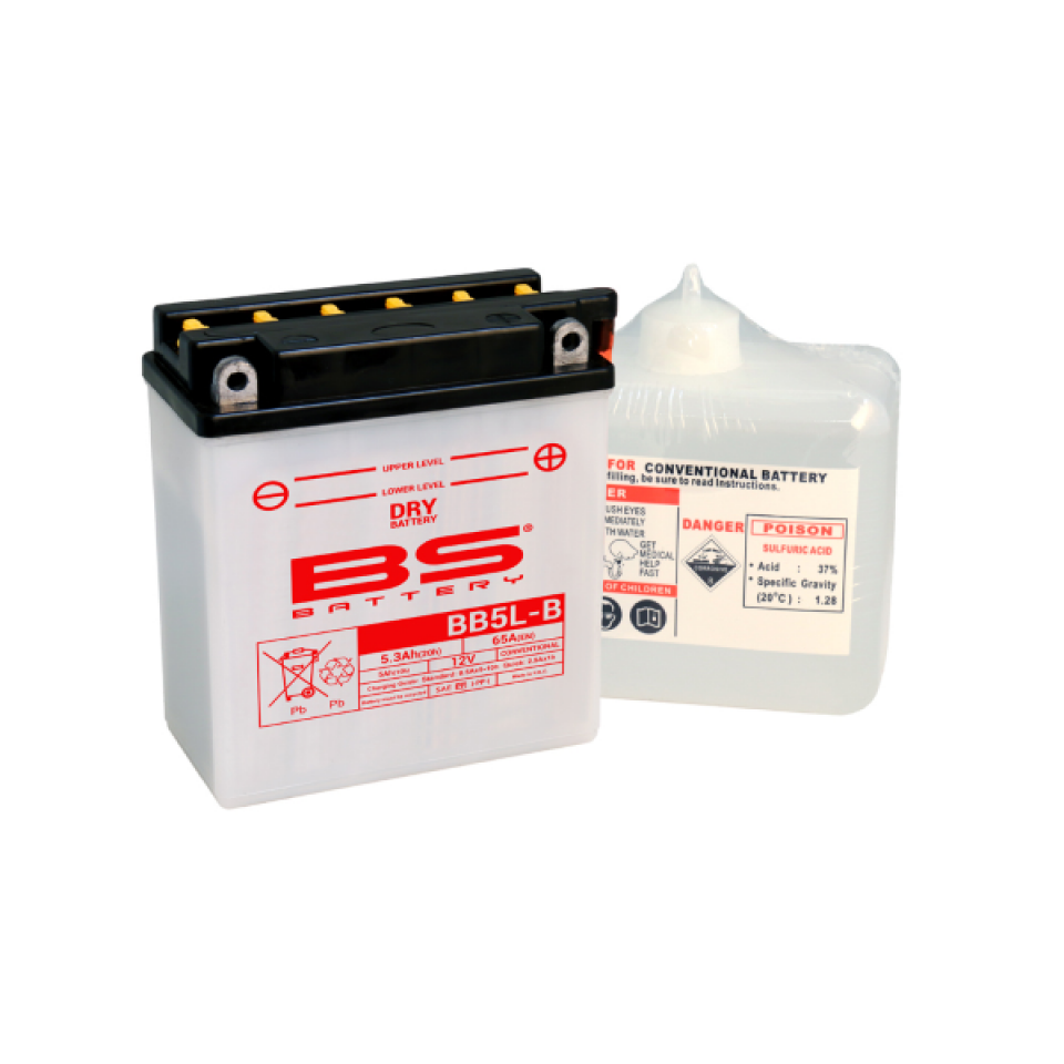 Batterie BS Battery pour Scooter Peugeot 50 Buxy - Etrier Brembo 1994 à 1997 YB5L-B / 12V 1.6Ah Neuf