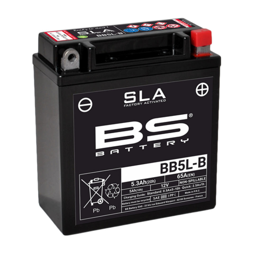 Batterie BS Battery pour Scooter Italjet 50 Torpedo 1998 à 2003 YB5L-B / 12V 1.6Ah Neuf