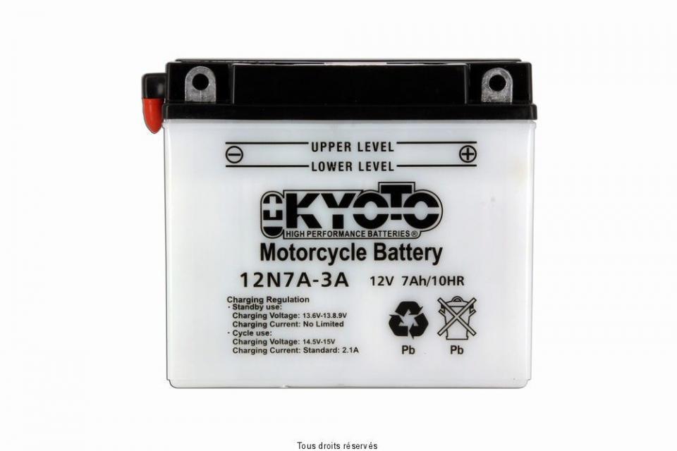 Batterie Kyoto pour Moto Kymco 125 Ck Pulsar 2001 à 2004 12N7A-3A / 12V 7Ah Neuf