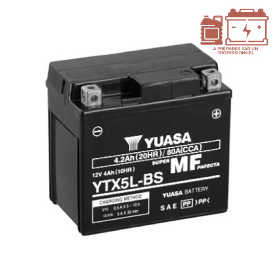 Batterie Yuasa pour Moto Yamaha 250 WRF 2003 à 2007 BTX5L-BS / 12V 4Ah Neuf