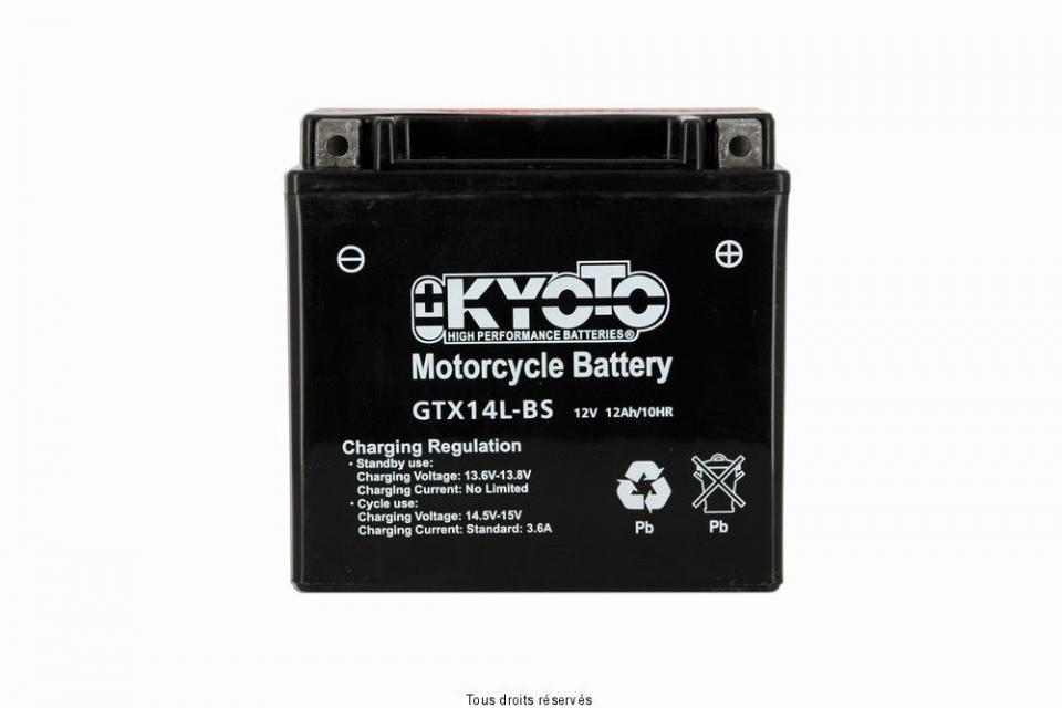 Batterie Kyoto pour Moto Buell 1125 R 2009 à 2010 YTX14L-BS / 12V 12Ah Neuf