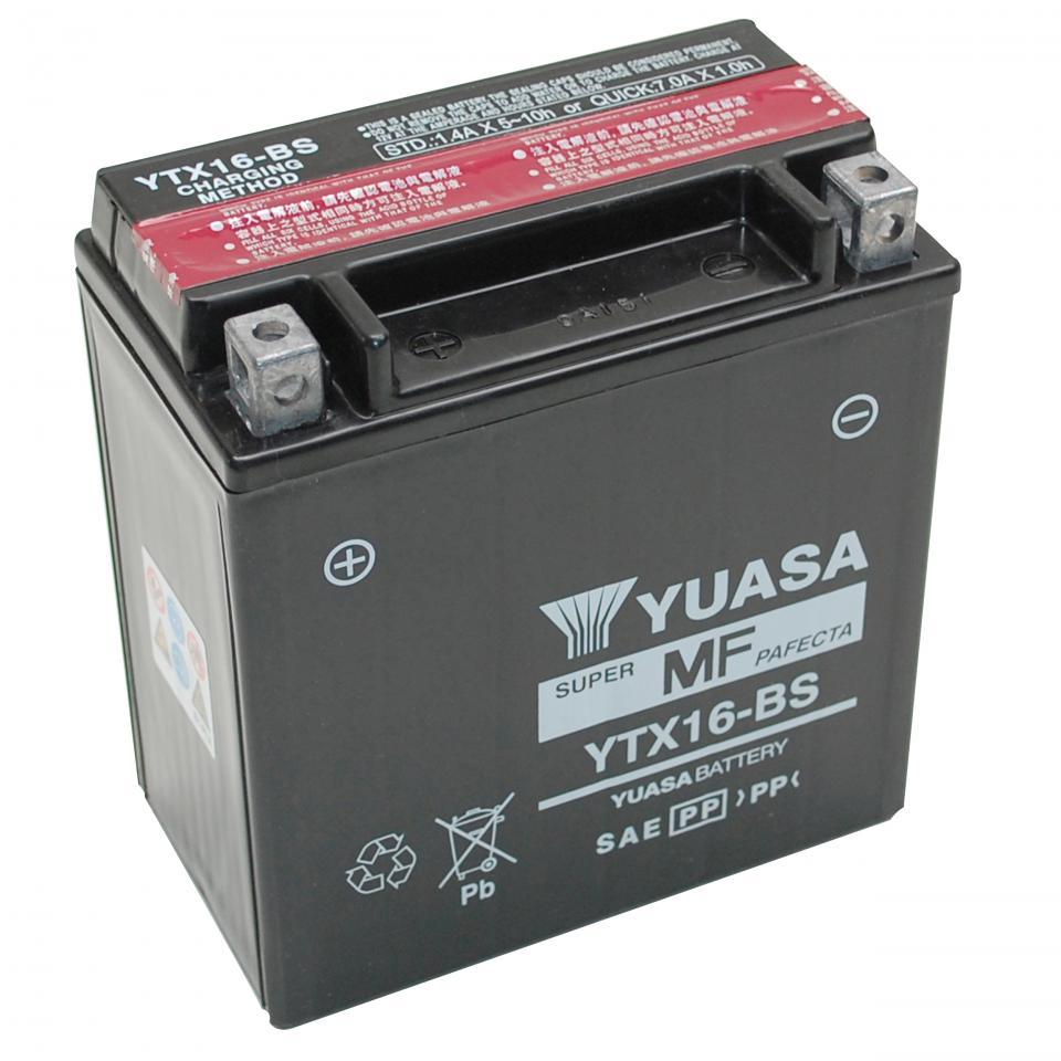 Batterie Yuasa pour Moto Kawasaki 1500 VN classic 1996 à 2000 YTX16-BS / 12V 14Ah Neuf