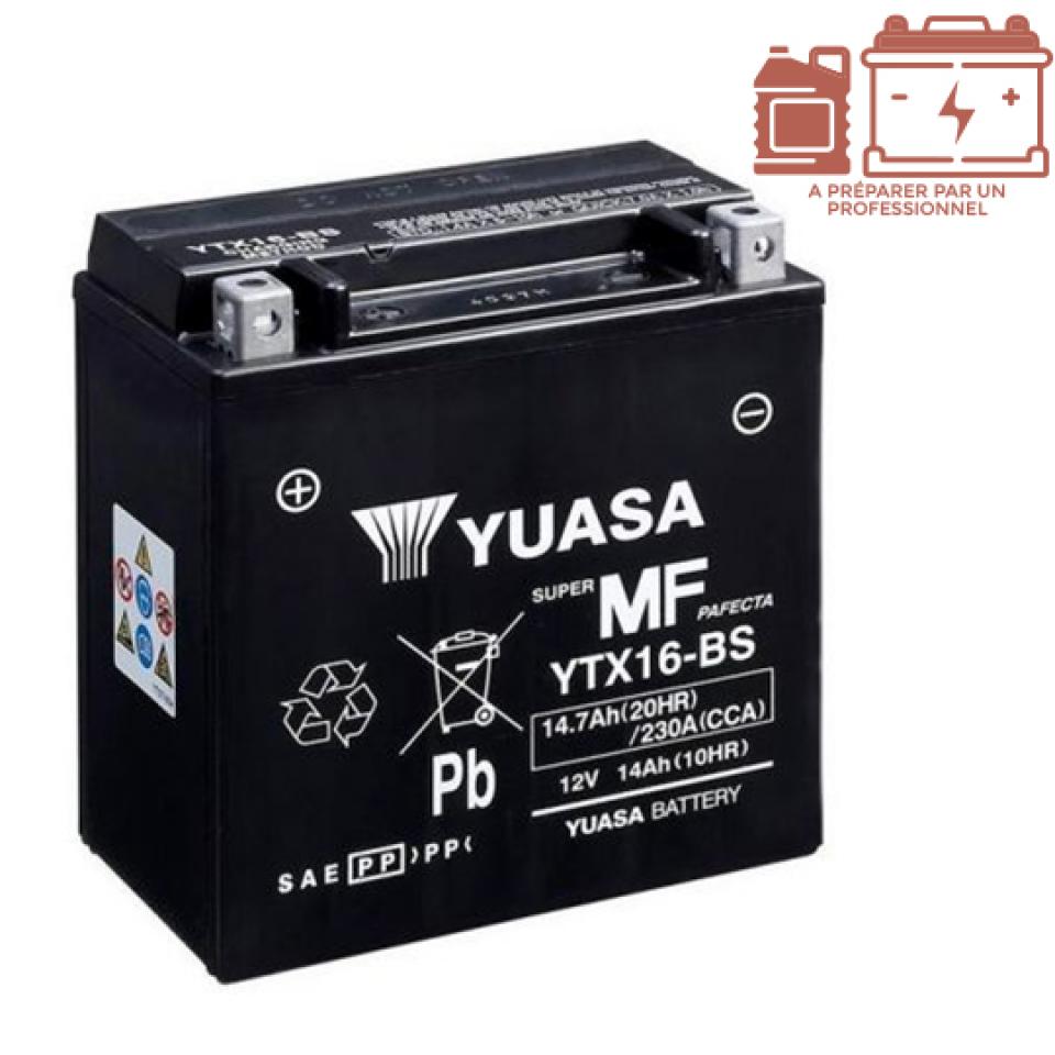 Batterie Yuasa pour Moto Kawasaki 1700 Vn Classic Tourer 2009 à 2014 YTX16-BS / 12V 14Ah Neuf